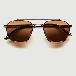Vehla Bowie Sunglasses in Gold/Chocolate